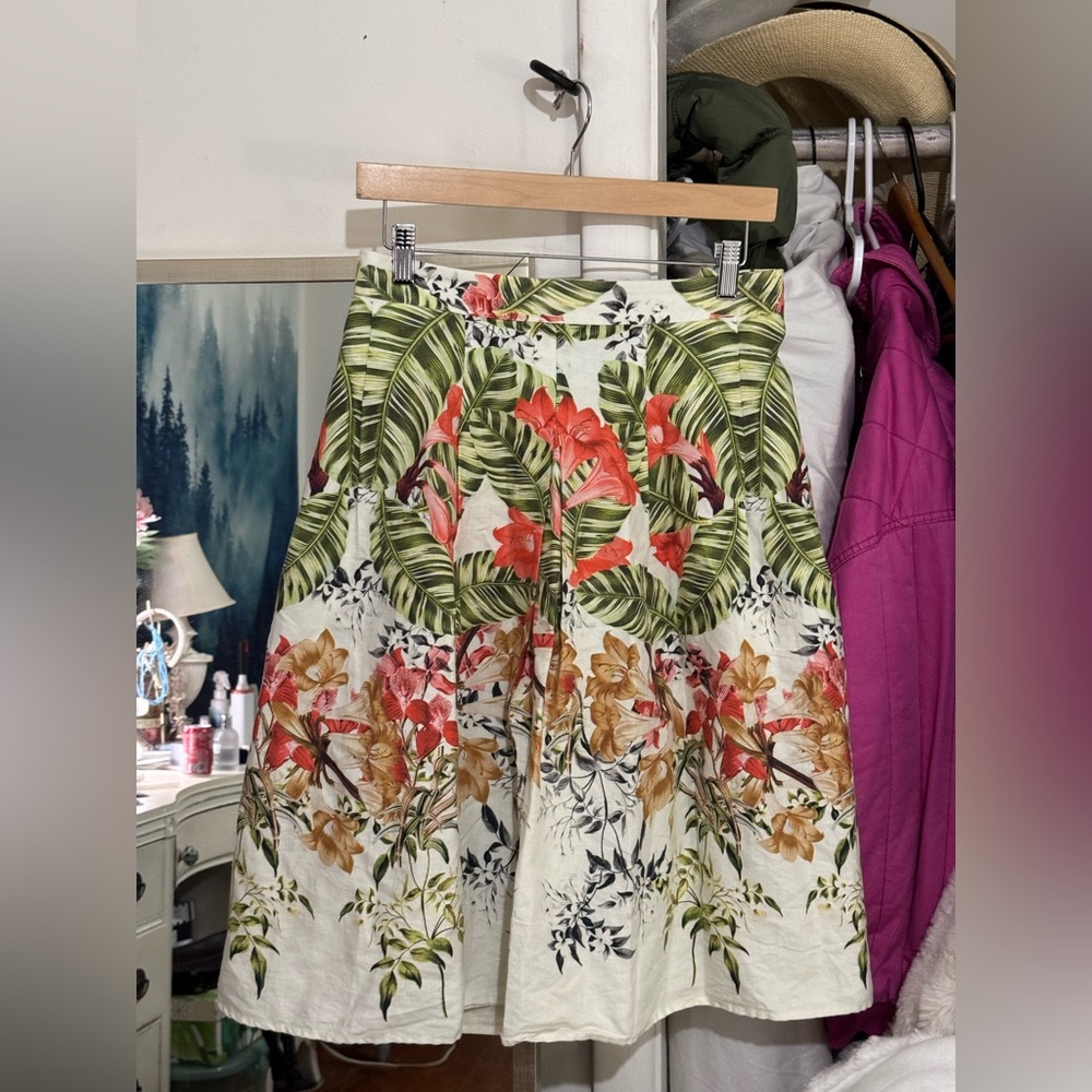Talbots Tropical Lily Skirt size 12